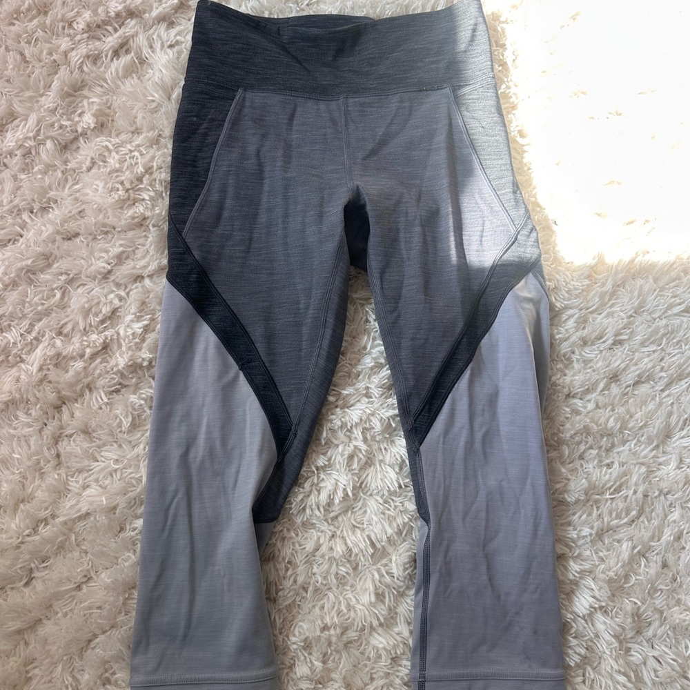 Lululemon Gray and Black Athletic Leggings